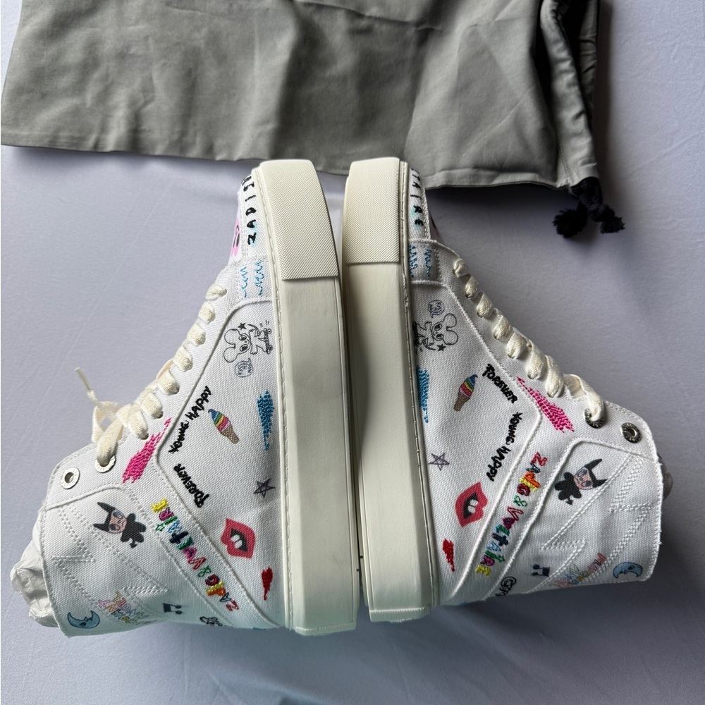 Zadig & Voltaire Flash Chunky High-Top Sneakers New size 7US/38FR Humberto Cruz - Picture 10 of 15